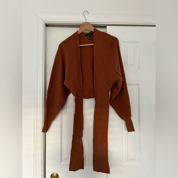Forever 21 Burnt Orange Wrap Sweater - Picture 1 of 4